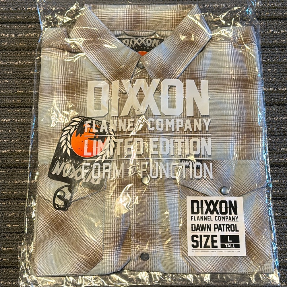 Dixxon Dawn Patrol Flannel. Mens size large tall.
